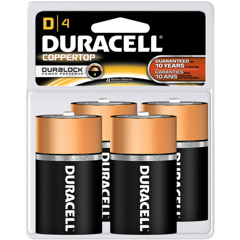 Duracell Coppertop Battery D 4 pk.