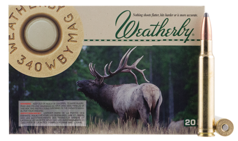 Weatherby N340250PT 340 Weatherby Magnum Nosler Partition 250 GR 20Rds