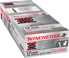 Winchester Ammo X17HMR1 Super-X 17 Hornady Magnum Rimfire (HMR) 20 GR Jacketed Hollow Point 50 Bx/ 40 Cs