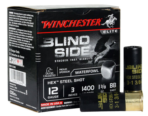 Winchester Ammo SBS123BB Blindside  12 Gauge 3" 1 3/8 oz BB Shot 25 Bx/ 10 Cs