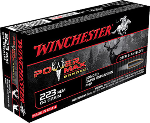 Winchester Ammo X223R2BP Super-X 223 Remington/5.56 NATO 64 GR Power Max Bonded 20 Bx/10 Cs