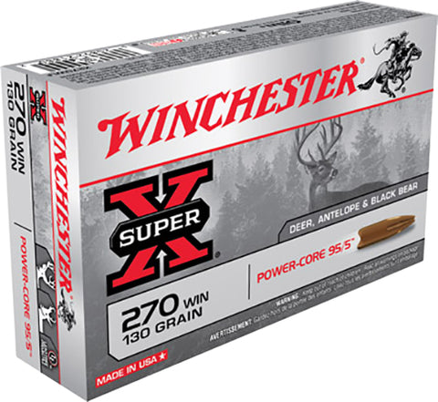 Winchester Ammo X270WLF Super-X 270 Winchester 130 GR Power Core 20 Bx/10 Cs