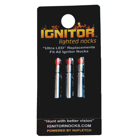 NuFletch Ignitor Replacement Bulb Nock Red Universal 3 pk.