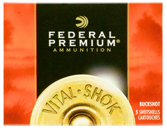 Federal P108F00 Premium Vital-Shok 10 Gauge 3.5" 18 Pellets 00 Buck Shot 5 Bx/ 50 Cs