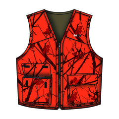 Gamehide Deer Camp Vest Woodlot Blaze 4X-Large