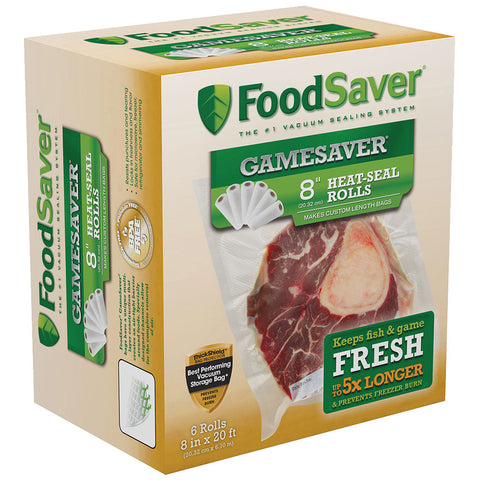 FoodSaver GameSaver Bag Rolls 8 in. x 20 ft. 6 pk.