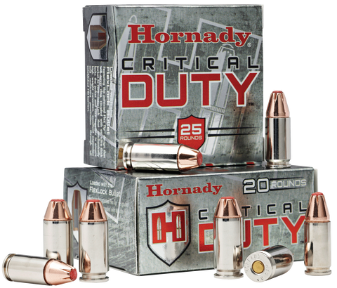 Hornady 90236 Critical Duty 9mm Luger 135 GR FlexLock 25 Bx/ 10 Cs