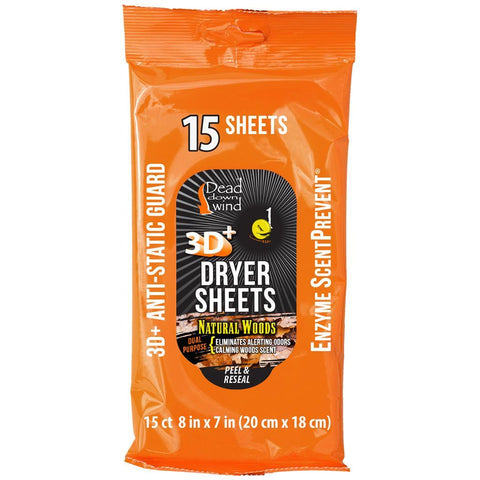 Dead Down Wind Dryer Sheets Natural Woods 15 pk.