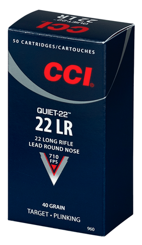 CCI 960 Quiet-22 22 LR 40GR LRN 50 Box/100 Case