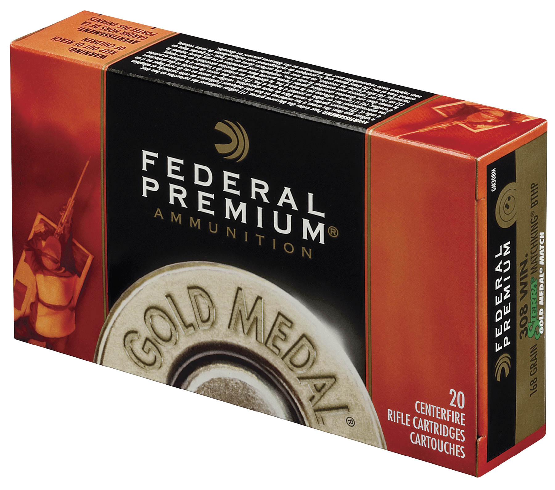 338 Lapua Mag Ammo - Federal Premium Sierra MatchKing HPBT Federal Premium Sierra MatchKing HPBT Ammo