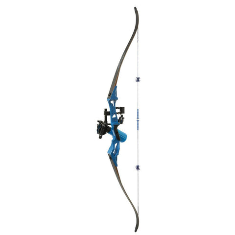 Fin-Finder Bank Runner Recurve Winch Pro Pkg Blue 35lbs. RH