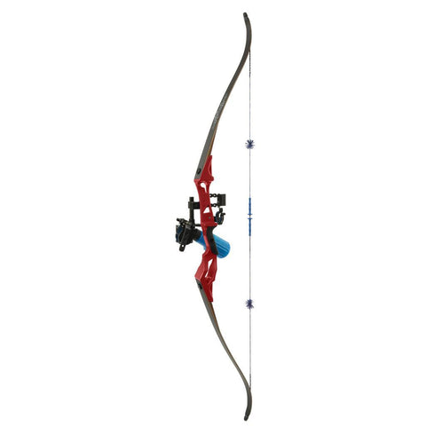 Fin-Finder Bank Runner Recurve Winch Pro Pkg Red 35lbs. RH