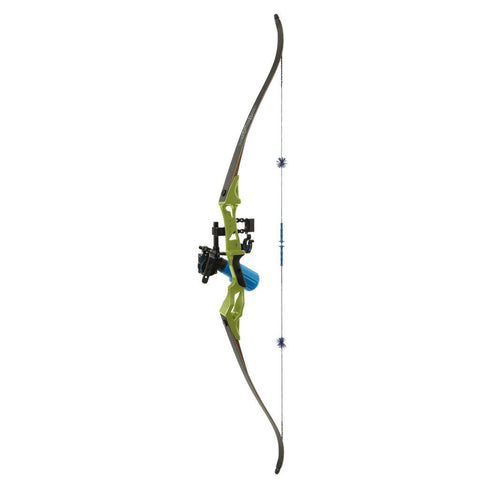 Fin-Finder Bank Runner Recurve Winch Pro Pkg Green 35lbs. RH