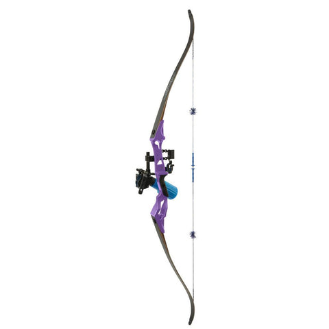 Fin-Finder Bank Runner Recurve Winch Pro Pkg Purple 35lbs RH