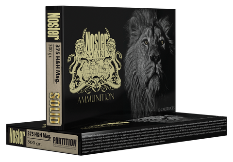 Nosler 40606 Safari 375Holland & Holland Mag Nosler Partition 300GR 20Box/10Case