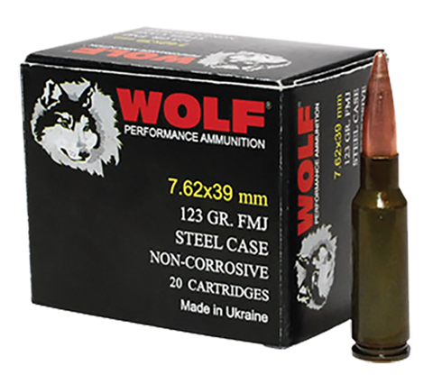 Wolf 762WFMJ Performance 7.62X39 Bimetal FMJ 123 GR 1000Rds - 1000 Rounds