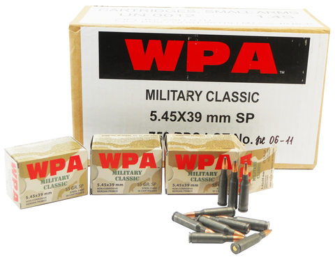 Wolf MC545BSP Military Classic 5.45x39mm Ballistic Silvertip 55 GR 750 Rds - 750 Rounds
