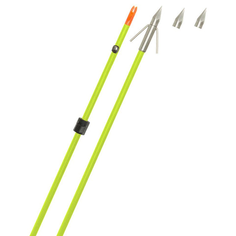 Fin Finder Raider Pro Bowfishing Arrow Flo Green w/ Bighead Point
