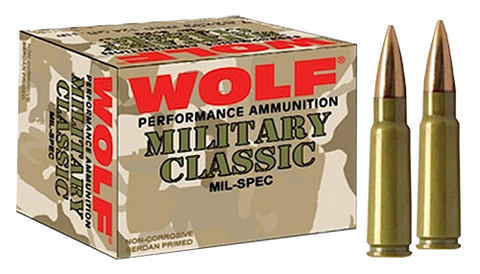 Wolf MC308SP168 Military Classic 308 Winchester/7.62 NATO Soft Point 168 GR 500 Rds - 500 Rounds