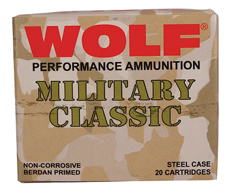 Wolf MC3006FMJ168 Military Classic 30-06 Springfield FMJ 168 GR 500 Rds - 500 Rounds