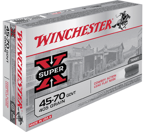 Winchester Ammo X4570CB Super-X 45-70 Government 405 GR Lead Flat Nose 20 Bx/10 Cs