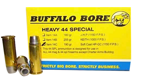 Buffalo Bore 14C/20 Handgun 44 Special Soft Cast Hollow Point 190 GR 20Box/12Cas