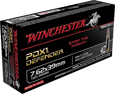 Winchester Ammo S76239PDB Personal Defense Expandable Defender 7.62X39mm 120 GR  20 Bx/ 10 Cs