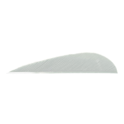 Trueflight Parabolic Feathers White 3 in. LW 100 pk.
