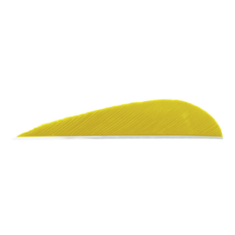 Trueflight Parabolic Feathers Yellow 3 in. LW 100 pk.