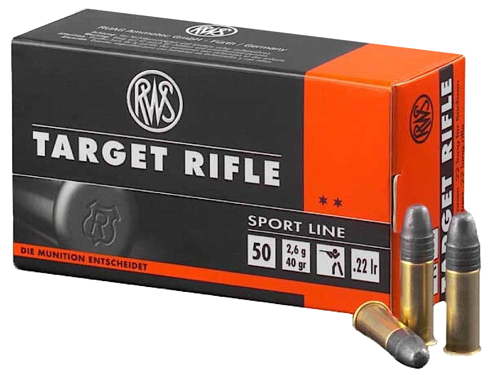 RWS 2132478 22 LR 22 Long Rifle Lead Round Nose 40 GR 50 Rnds Per Box