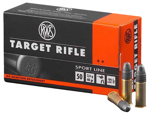 RWS 2132478 22 LR 22 Long Rifle Lead Round Nose 40 GR 50 Rnds Per Box
