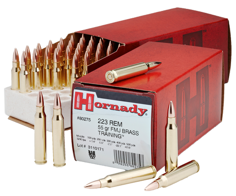 Hornady 80275 223 Remington FMJBT 55 GR 50Box/10Case