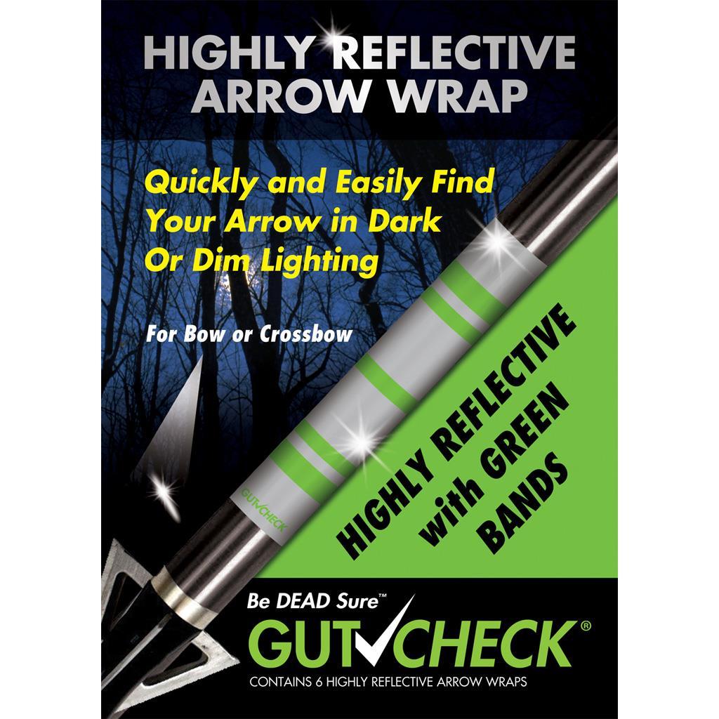 Gut Check Highly Reflective Arrow Wraps Green 6 pk.