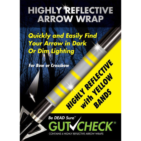 Gut Check Highly Reflective Arrow Wraps Yellow 6 pk.