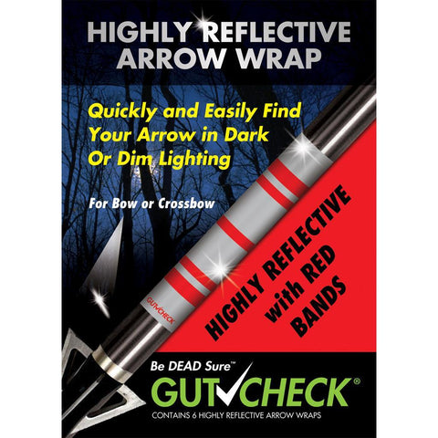 Gut Check Highly Reflective Arrow Wraps Red 6 pk.