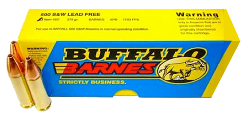 Buffalo Bore Ammo 18D/20 500 S&W Lead-Free Barnes XPB 375GR 20Box/12Case