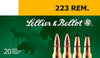 Sellier & Bellot SB223A Rifle Training 223 Remington/5.56 NATO 55 GR FMJ 20 Bx/ 50 Cs - Magtech - View 1
