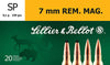 Sellier & Bellot SB7B Rifle 7mm Rem Mag 139 GR Soft Point 20 Bx/ 20 Cs