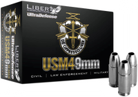 Liberty LA-CD-09-014 Civil Defense 9mm +P 50GR LF Fragmenting HP 20Bx