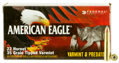 Federal AE22H35TVP American Eagle 22 Hornet 35 GR Varmint 50 Bx/ 10 Cs