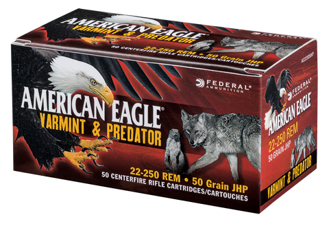 Federal AE22350VP American Eagle 223 Remington 50 GR JHP 50 Bx/ 5 Cs