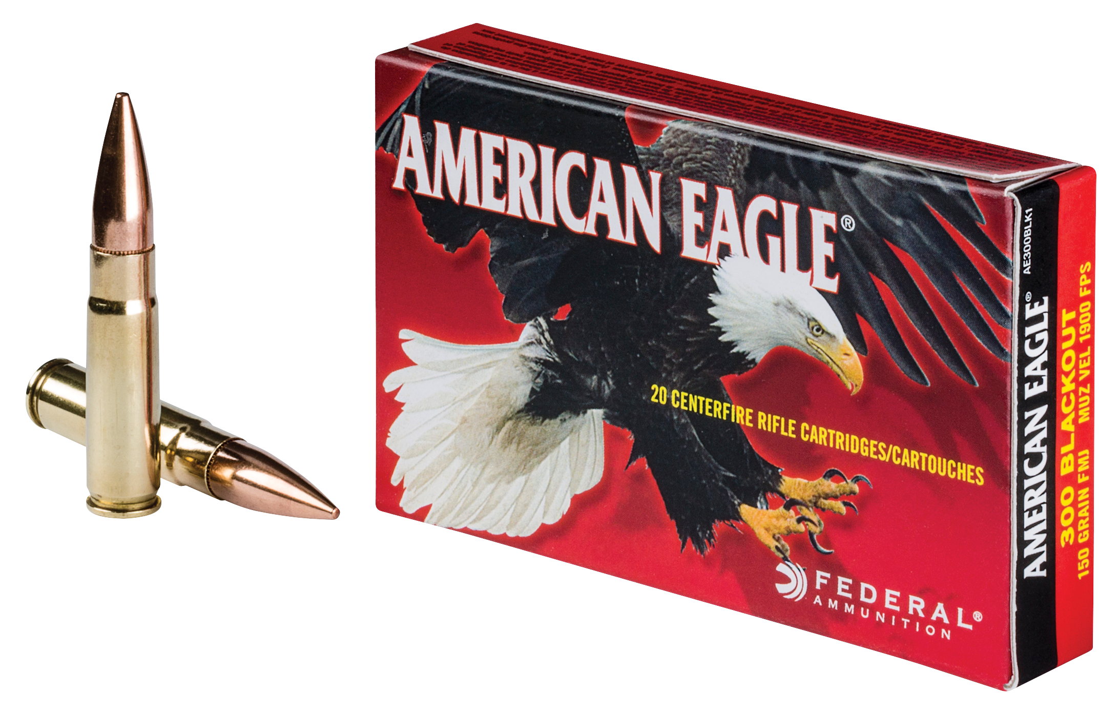 Federal American Eagle BlackoutWhisper FMJBT Ammo