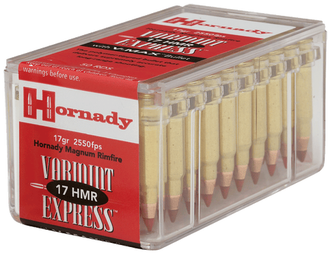 Hornady 83170 Varmint Express 17 Hornady Magnum Rimfire (HMR) 17 GR V-Max 50 Bx/ 40 Cs