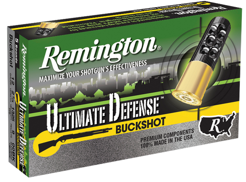 Remington Ammunition 12B009HD Ultimate Defense 12 Gauge 2.75" Buckshot 9 Pellets 00 Buck 5 Bx/ 20 Cs