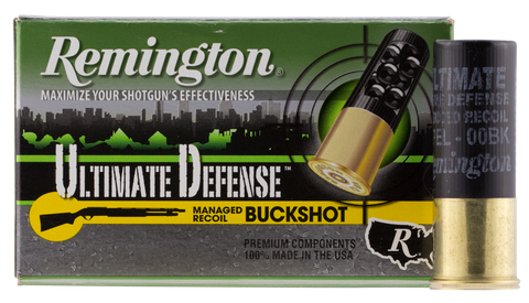 Remington Ammunition 12B008RRHD Ultimate Defense 12 Gauge 2.75" Buckshot 8 Pellets 00 Buck 5 Bx/ 50 Cs