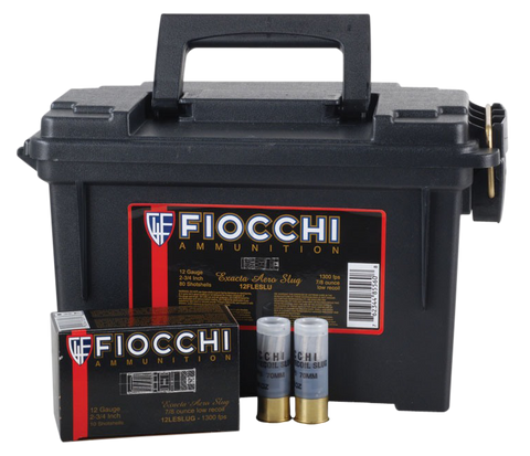 Fiocchi 12FLESLUG Rifled Slug 12 Gauge 2.75" 7/8 oz Slug Shot 80 Bx/ 1 Cs