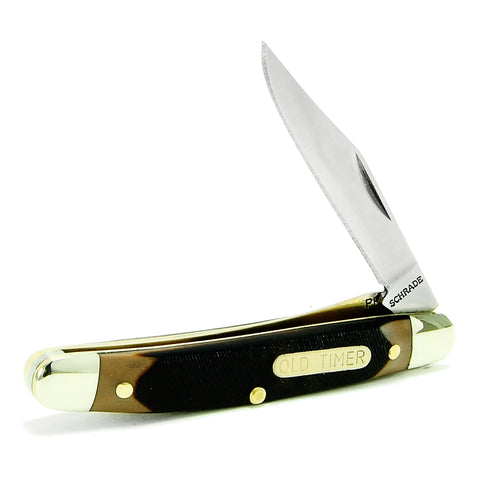 Old Timer Gunstock Trapper Lockblade Fold Knife Saw Handle