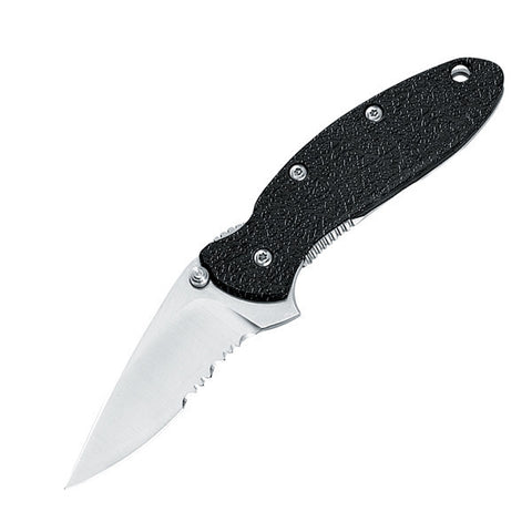 Kershaw Scallion Assisted ComboEdge Folding Knife Black
