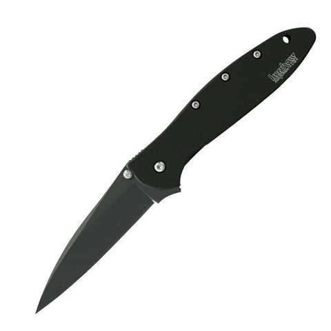 Kershaw Leek Assisted Fine Edge Black Blade Knife Black
