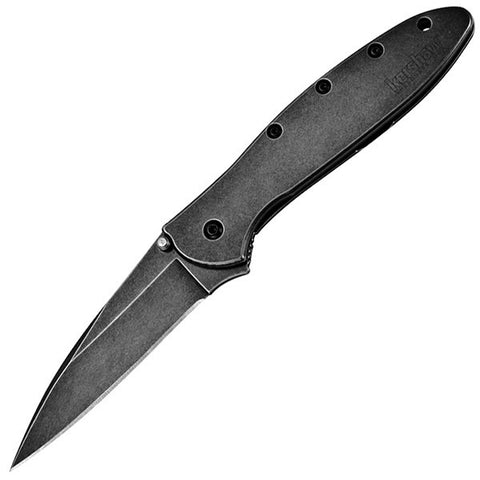 Kershaw Leek Assisted Fine Edge Black Blade Knife Blackwash